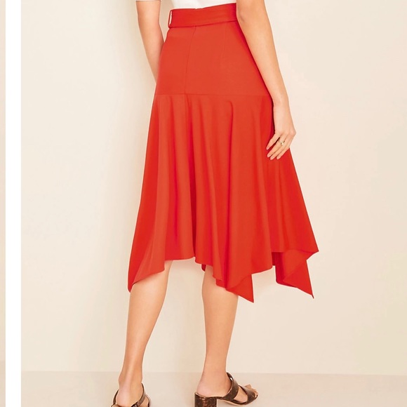 Ann Taylor Dresses & Skirts - Handkerchief Skirt, Belted, Red, Ann Taylor size 10